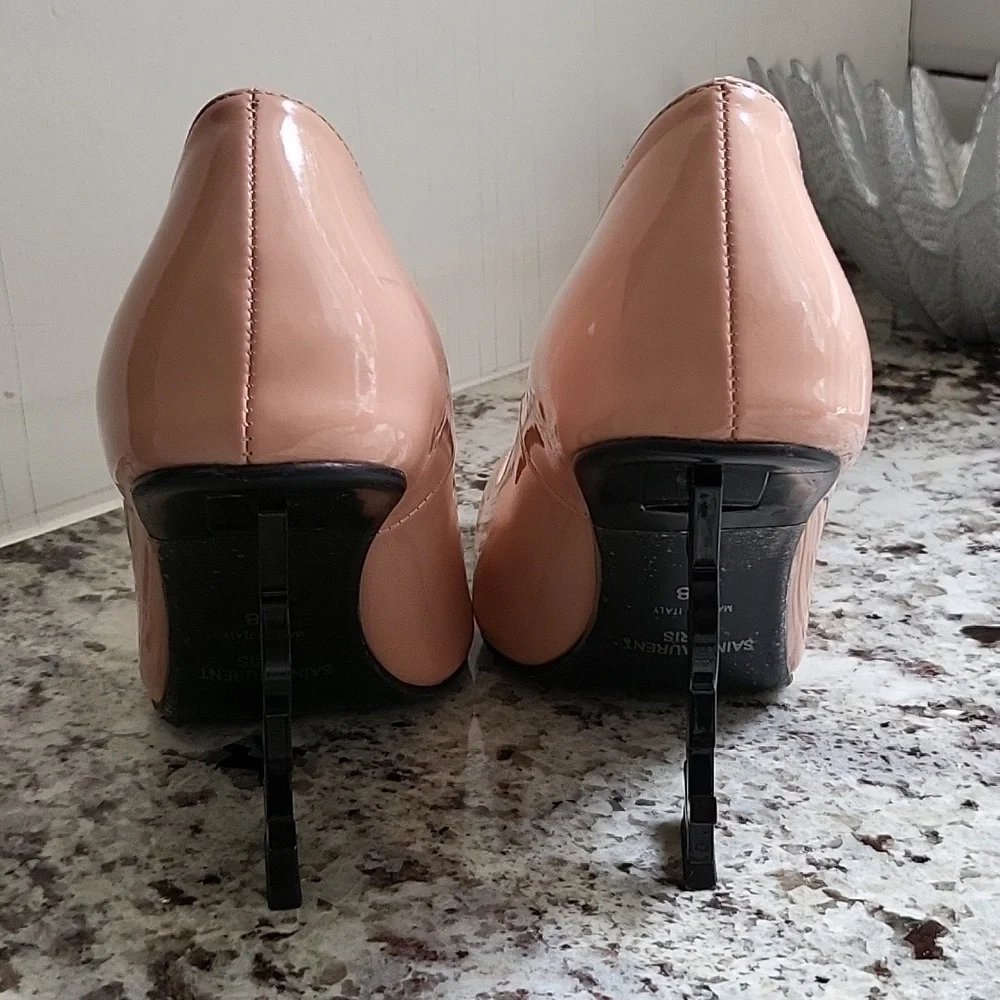 YSL Opyum Point-toe Patton Leather Heels - Picture 3 of 5